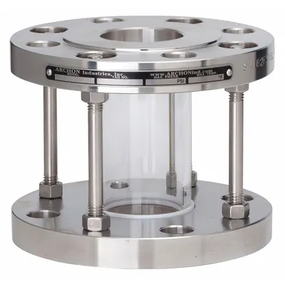 ARCHON INDUSTRIES, INC. Single Wall Sight Flow Indicator: Steel, Type 316 - Full-View Flow Indicators