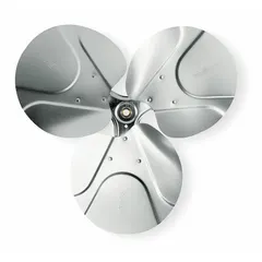 Aluminum fan propeller with 3 blades and 24-inch diameter. Designed for clockwise-facing discharge in HVAC and refrigeration air-moving applications such as condensers, evaporators, and ventilation units.