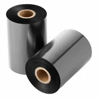 Black wax/resin thermal transfer ribbon with a width of 4.33 inches, length of 1,345 feet, and a 1-inch core diameter. Designed for SATO printers, it produces sharp black marks on labels and tags for industrial marking, logistics, and product identification