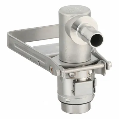 PIUSI Coupler: Coupling, Stainless Steel, 3/4 in Hose Barb, 90° Outlet Angle - Dispense Couplers for DEF