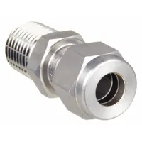 HAM-LET Compression Fitting Adapter: 4 mm OD x 1/8 in Pipe Fitting Size, Compression x MNPT (MPN 768L-SS-4MM X 1/8)