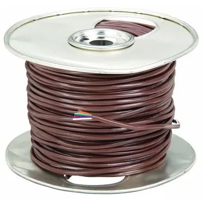 SOUTHWIRE Thermostat Wire: 20 AWG Conductor Size, 4 Conductors, 250 ft Overall Lg - Nonplenum-Rated Thermostat Wires