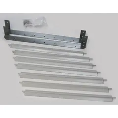 Steel louver with gray finish for directing airflow from hydronic wall and ceiling unit heaters. Overall dimensions 17-15/16 in x 19-1/2 in x 3-5/8 in (H x W x D). Suitable for commercial and industrial heating applications to improve air distribution.