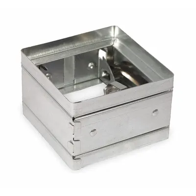 Dayton 9.75"H-W 3.7"L Square Spring Fire Damper: Static, 9 3/4 in H, 9 3/4 in W - Rectangular Fire Dampers