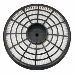 This PROTEAM dome filter is a HEPA-rated, dry-pickup paper filter designed for ProTeam backpack vacuums. It is compatible with part numbers 107776, 107778, 107780, 107786, 107787, and 107788. The filter captures fine dust and allergens, making it suitable for dry vacuuming tasks in commercial and janitorial settings.