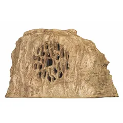 Passive 2-way landscape speaker with 4 ohm impedance. Overall width 12 1/2 inches, height 10 1/2 inches. Suitable for distributed audio in outdoor environments such as gardens, patios, and commercial spaces.