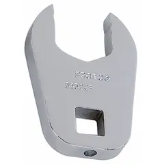 This metric open end crowfoot wrench features a 36 mm head size and 1/2 in drive, constructed from alloy steel with a chrome finish. Designed for use with a ratchet or torque wrench, it allows access to fasteners in confined spaces where standard sockets cannot fit.