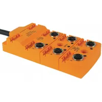 IFM Sensor Wiring Block: 6 Ports, 5 Pole M12 Female, 10 m Cable Lg, Black PUR, 9 Cores (MPN EBC031)