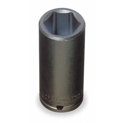 PROTO Impact Socket: 1/2 in Drive Size, SAE, 1 1/2 in Socket Size, 6-Point, Deep - 1/2" Drive Impact Sockets