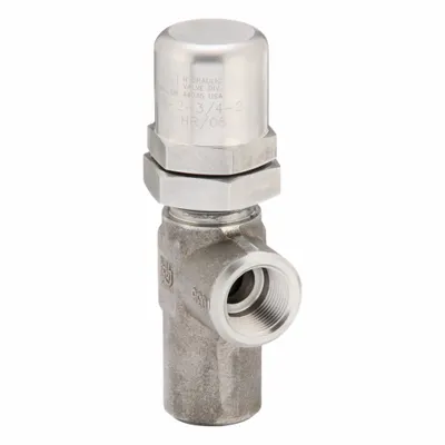 Parker Pressure Control Valve: 15 gpm, 35 psi Max Set, Stainless Steel - Soft-Seat Pressure Control Valves