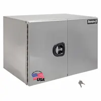BUYERS PRODUCTS Underbody: Underbody Truck Box, Double Barn Doors Door, 24 in Overall Dp, Silver (MPN 1705435)