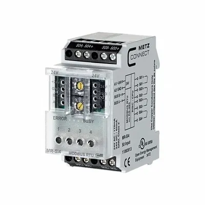 METZ CONNECT Modbus Module: C-Logline, Modbus RTU, DIN Rail Mounting, 11083913 - Modules for Metz Connect Controllers