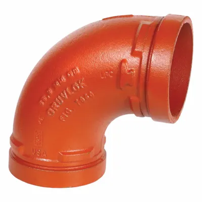 GRUVLOK 90° Grooved Pipe Elbow, 1 in x 1 in, Grooved x Grooved - Grooved Pipe Fittings