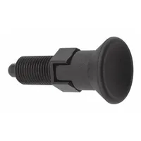 KIPP Indexing Plunger: Locking, Steel, 1/2"-13 Thread, 6 N to 14 N Nose Force (MPN K0338.3206A5)