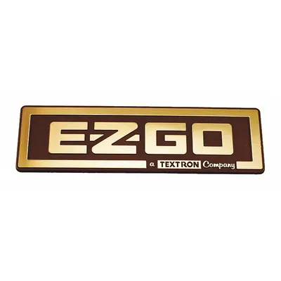 E-Z-GO Gold Nameplate (MPN 71037G02) - Personnel & Utility Vehicle Accessories