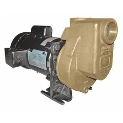 Self-priming centrifugal pump with TEFC motor enclosure for continuous-duty operation. Handles water and light non-corrosive liquids in applications requiring moderate lift, such as irrigation, dewatering, and general fluid transfer. Features 1-1/2 in compatible intake and discharge connections, 45 ft max head, and operates on 115/208-230V AC.
