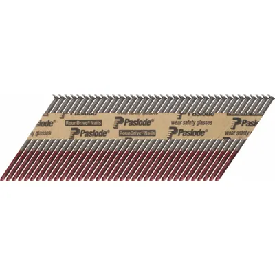 PASLODE Framing Nails,3" L,Plain: Framing Nails, Offset Round, Smooth, 3 in Overall Lg - Collated Framing Nails