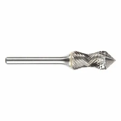 SGS PRO SK-5RA Double Cut Cone Radius Bur, 1/2" x 1-1/8" Head, 1/4" Shank - Cone Radius Burs