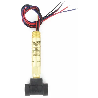 Dwyer Liquid Flow Switch: Paddle, 1/2 in/1/4 in/2 in/3/8 in For Pipe Size, Brass - Inline Hazardous-Location Switches for Liquids
