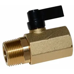 Brass ball valve for use as a shut-off or flow control device in industrial pneumatic systems. Suitable for air lines and low-pressure fluid circuits requiring reliable on/off operation.