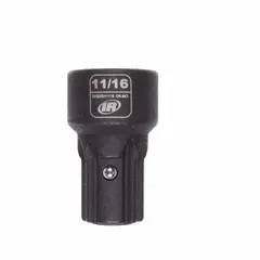This 6-point standard impact socket has an 11/16 in SAE size and a 1 9/16 in overall length. Designed for use with impact wrenches in heavy-duty fastening tasks, it provides secure engagement on hex fasteners. The Manganese Phosphate finish offers corrosion resistance and wear protection.