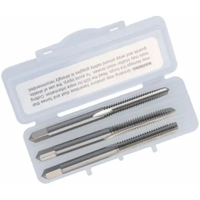 CLE-LINE Three-Piece Hand Tap Set, #3-48 UNC, HSS, 2B Class Fit, 3 Flute - Three-Piece Hand Tap Sets