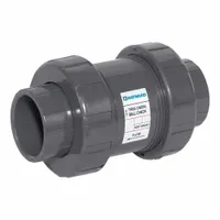 HAYWARD Ball Check Valve: Ball, Inline Valve Body, Polypropylene, 1 1/2 in Pipe Size, 20°F to 250°F (MPN TC30150S)