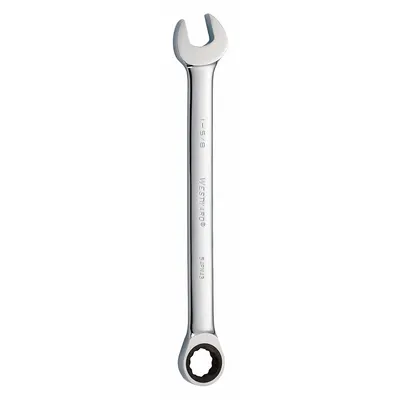 WESTWARD Combination Wrench: Alloy Steel, Chrome, 1 5/8 in Head Size, 22 5/8 in Overall Lg - SAE 12-Point Ratcheting Combination Wrenches