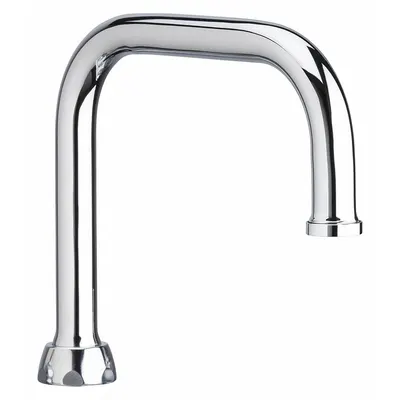 CHICAGO FAUCETS Spout: Spout, Gooseneck, Swivel Spout, Brass, Polished Chrome, Laminar - Double-Bend Faucet Spouts
