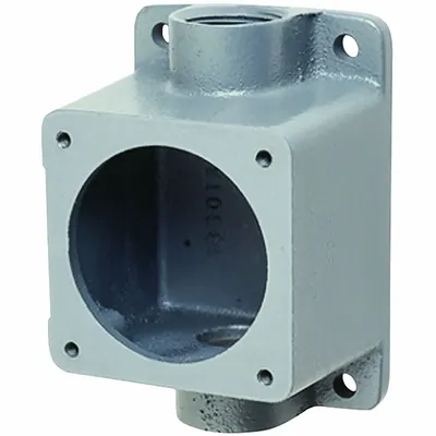 HUBBELL Back Box: 30 A, 1 in, Feed Through Hub - Back Boxes