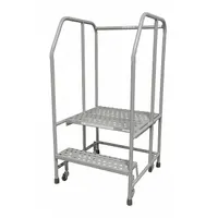 COTTERMAN Rolling Ladder: 1.7 ft Platform Ht, Assembled, Steel, Wt-Actuated Auto-Lock, Serrated (MPN 1002R2626A3E30B3C1P6)