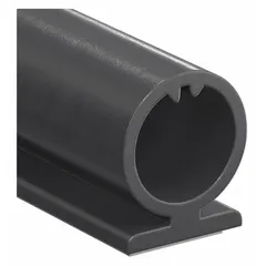 Bulb-shaped EPDM foam rubber seal with high-strength self-adhesive backing. Suitable for sealing gaps, vibration damping, and weatherproofing in industrial enclosures, machinery, and HVAC equipment. 100 ft length, black.