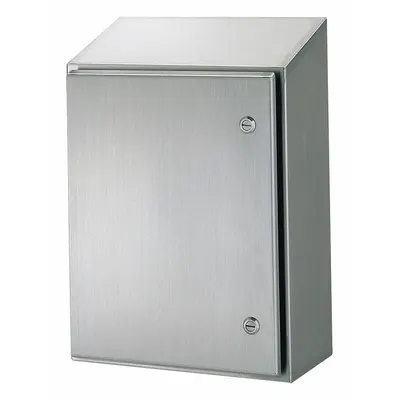 HOFFMAN Enclosure: 304 Stainless Steel, 20 in x 20 in x 8 in, NEMA 12/4/4X, Solid Cover - Stainless Steel Enclosures