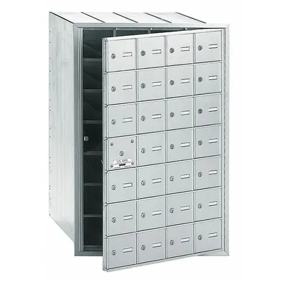 SALSBURY INDUSTRIES Mailbox: 4B+, 28 Doors, Horizontal, 40 3/4 in H x 29 1/4 in W x 16 1/2 in D - Multi-Unit Mailboxes