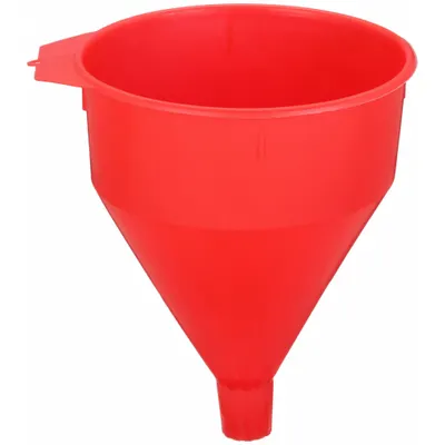 FUNNEL KING Spout Funnel with Screen: Polyethylene, 192 fl oz Fluid Capacity, 8 1/4 in Overall Dia - Spout Funnels with Screen