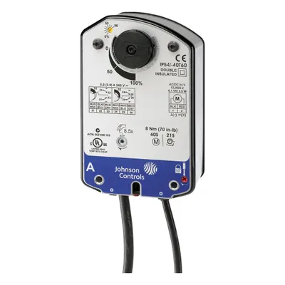 JOHNSON CONTROLS Electric Ball Valve Actuator: Electric Ball Valve Actuator, VG1000, 24V AC - Fail-Safe Ball Valve Actuators
