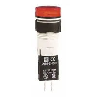 SCHNEIDER ELECTRIC Pilot Light: 16 mm Panel Mounting Size, Red, LED, XB6 Series (MPN XB6AV4GB)