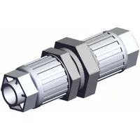 PFA compression tube fitting with 1/2 in OD x 1/2 in OD size, compression x compression configuration. Suitable for high-purity fluid handling systems requiring corrosion resistance. Complies with RoHS_6 and RoHS_10 standards