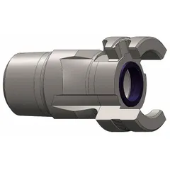This brass quick-connect air coupling plug features a 1/2" -14 MNPT thread and a sleeve locking mechanism. Designed for pneumatic systems, it provides a secure connection for air tools and hoses in industrial and maintenance applications. The 1/2" body size and 1/2" hose fitting size ensure compatibility with standard air line components.