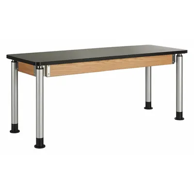 DIVERSIFIED SPACES Table: 24 in Overall Wd, 39 in Overall Ht, 6 ft Overall Lg, Laminate, 500 lb Load Capacity - Adjustable-Height Laminate Surfaced Lab Tables
