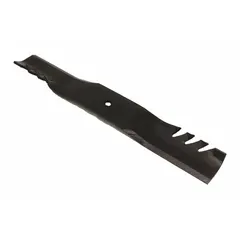Replacement blade for walk-behind and riding mowers. Features a 5/8 in center hole diameter. Suitable for residential and commercial grass cutting applications.