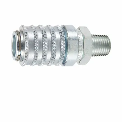 PARKER Coupler: 1/8 in, 1/4"-18 Thread Size, Male NPTF, NPTF, Steel - PD Series Hydraulic Quick-Connect Coupling Bodies