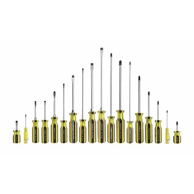 STANLEY Magnetized Tip Screwdriver Set: 11-20 Pieces, 18 Pieces, Phillips/Slotted Tip - General Purpose Screwdriver Sets