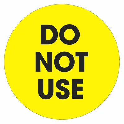 TAPE LOGIC Do Not Use Label: Do Not Use, 2 in x 2 in - Shipping & Receiving Message Labels