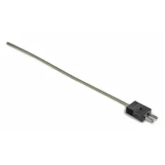 Type J thermocouple probe with a rounded tip and 18-inch probe length. Features a weld junction and 20 AWG wire gauge. Suitable for temperature measurement in gas-fired furnaces, ovens, and process heating systems.