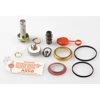 Repair kit for ASCO solenoid valves, containing replacement gaskets to restore sealing integrity. Used in pneumatic, hydraulic, and process automation systems for maintenance of fluid control valves