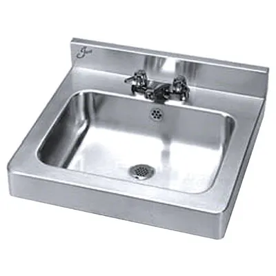 JUST MANUFACTURING One-Station Wall-Mounted Bathroom Sink with Faucet - One-Station Wall-Mounted Bathroom Sinks with Faucets