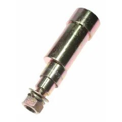 This stop pin kit is a replacement part for pallet jacks, constructed of steel. It is designed for use with Dayton pallet jack models 2PLH7, 2PLH8, 2PLH9, and 2PLJ1. The kit includes the stop pin and necessary hardware for repair or replacement, helping maintain safe operation in material handling applications.