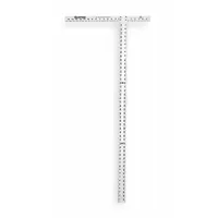 JOHNSON LEVEL Drywall T-Square: 22 in Base Lg, 22 in, 48 in, Clear, Anodized, Aluminum, Inches, SAE (MPN JTS481)