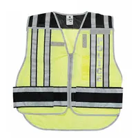APPROVED VENDOR Pro Police Safety Vest: Safety Vest ANSI Class Class 2, Black/Green, Polyester (MPN 4001BZ-2X-4X)